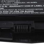 Acumulator compatibil Schenker XMG A707, Clevo N850, model 6-87-N850S-6U7 2
