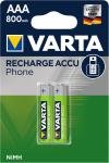 Acumulator Varta Phone Power T398 Micro AAA 800mAh 2 buc./ Blister