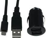 Adaptor auto inclusiv cablu 2.0 High-Speed Micro USB
