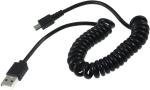 Cablu micro-USB spiralat Goobay 1m