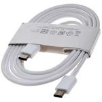Cablu original Samsung USB-C la USB-C EP-DW767 pentru incarcare, 1,8 m, 3 A, 25 W/45 W, alb