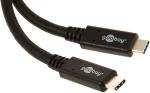 Cablu USB-C goobay compatibil incarcare PD 0,5m 5A 2
