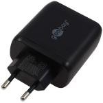 Incarcator rapid goobay cu 2 porturi USB USB-PD/QC, adaptor 45 W, negru 2