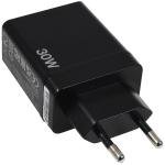 Incarcator Verbatim CHR-30EU1 30W GaN negru 2x USB-A 1x USB-A QC 1x USB-C PD Retail 1
