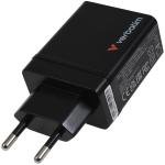 Incarcator Verbatim CHR-30EU1 30W GaN negru 2x USB-A 1x USB-A QC 1x USB-C PD Retail