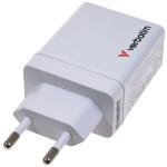 Incarcator Verbatim CHR-30EU2 30W GaN alb 2x USB-A 1x USB-A QC 1x USB-C PD Retail