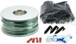 Set 150m cablu delimitare (2,7mm) + 200 de cârlige + 10x conectori de cablu + 4x cleme de conectare 7