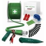 Set 150m cablu delimitare (2,7mm) + 300 de cârlige + 10x conectori + 4x cleme de conectare + tester