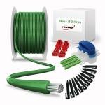Set 50m cablu delimitare (3,4mm) + 50 de cârlige + 10x conectori de cablu + 4x cleme de conectare
